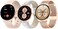 Super Slim Round Smart Watch for Women, AMOLED Display, Waterproof Fitness Tracker with AI Voice Assistant, 3 Interchangeable Straps