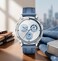 Smart Watch with AMOLED Display, Titanium Body, Bluetooth Calling, IP68 Waterproof, Fitness Tracker with 3 Interchangeable Bands (Blue)