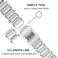 Titanium Metal Smart Watch Replacement Band, Adjustable Stainless Steel Strap for Smartwatches, Durable Premium Watchband