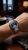 Elegant Stainless Steel Moon Phase Watch for Men, Astronomy Inspired Analog Timepiece, Precision Movement Luxury Wrist Watch