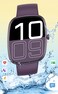 Waterproof Smart Watch with Large HD Display, Fitness Tracker, Modern Design, Purple Silicone Strap, Activity &amp; Health Monitoring Watch