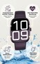 Waterproof Smart Watch with Large HD Display, Fitness Tracker, Modern Design, Purple Silicone Strap, Activity &amp; Health Monitoring Watch