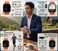 Smartwatch with 2.2 Inch Touchscreen, Dual Camera, SIM Card Slot &amp; 3 Straps, Bluetooth Fitness Tracker for Men &amp; Women
