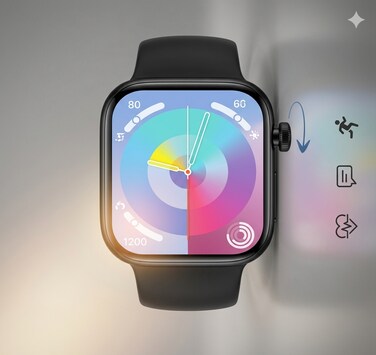 Next-Gen Smartwatch with GPS, Fitness Tracking &amp; Message Notifications, Sleek All-Day Wear Smart Watch Green