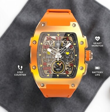 Luxury Automatic Chronograph Watch with Flyback Design, Titanium Build &amp; High Performance Mechanical Timepiece