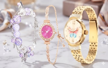 Round Ladies Smart Watch with Analog Display, Additional Strap &amp; Bracelet Combo, Stylish Fitness Smartwatch for Women