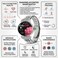 2 in 1 Ladies Luxury Smartwatch with 1.09 Inch Screen, Diamond Bracelet Design, Call Reminder &amp; Sleep Tracker