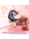 Ultra-Slim Round Smartwatch for Women, Gold Color with 3 Interchangeable Straps &amp; Charging Cable, Elegant Fashion Smart Watch
