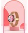 Ultra-Slim Round Smartwatch for Women, Gold Color with 3 Interchangeable Straps &amp; Charging Cable, Elegant Fashion Smart Watch