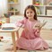 Mini Kids Smart Watch with Bluetooth Calling, 3 Interchangeable Straps &amp; Charging Cable, Pink Smartwatch for Boys &amp; Girls