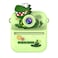 Kids Instant Print Camera 2.4" IPS Screen Digital Camera with Dual Lens HD Video Recorder, 32GB Card &amp; Card Reader &ndash; Green Dinosaur