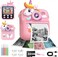 Kids Instant Print Camera 1080P 4-Color Printing Digital Camera with 180&deg; Flip, Case, 32GB Card, 4 Rolls Paper, Pens &amp; Games