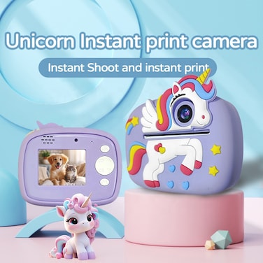 Kids Instant Printing Camera 2.4-Inch Portable 1080P HD Camera with CMOS Sensor, Instant Photo Printer &amp; Video Recorder