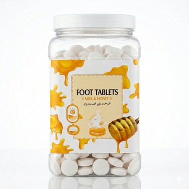 Foot Soak Tablets Spa with Honey &amp; Milk, Relaxing Foot Bath Soak for Soft Skin, Moisturizing and Refreshing Foot Care Treatment