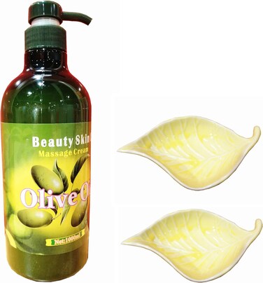 Olive Body Massage Oil 1000ml, Natural Massage Oil for Spa, Salon &amp; Personal Use, Deep Moisturizing Skin Care and Relaxation Oil