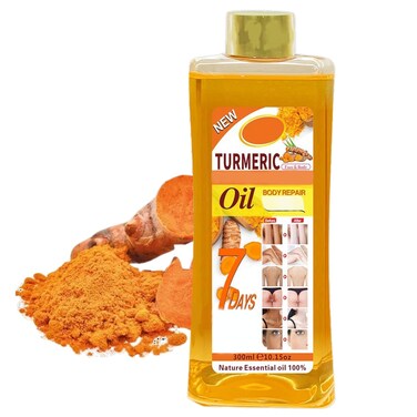 Turmeric Body &amp; Face Oil for Skin, Natural Moisturizing and Smoothing Oil, Brightening Nourishing Body Care Oil for Daily Use