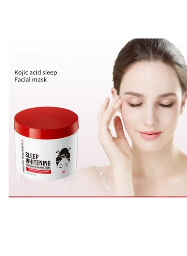 Kojic Acid Facial Sleeping Mask 100g, Overnight Hydrating and Brightening Gel Mask for Dry and Sensitive Skin, Anti-Wrinkle Moisturizer