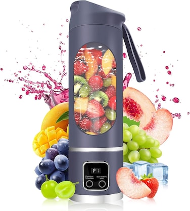 Portable USB Personal Blender 500ML, Compact Electric Juicer for Smoothies, Shakes and Fruit Mixing, Travel-Friendly Mini Blender