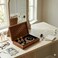 Wooden Jewelry Storage Box Organizer, Classic Necklace Bracelet and Ring Case Chest Holder, Elegant Jewelry Display Box for Home and Shop Use