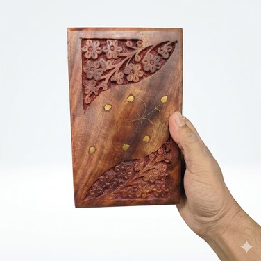 Wooden Jewelry Storage Box Organizer, Classic Necklace Bracelet and Ring Case Holder, Elegant Jewelry Display Chest for Home and Shop Use
