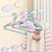 10 Piece Kids Clothes Hanger Set, Non Slip Plastic Nursery Hangers for Baby and Kids Clothing, Multicolor Space Saving Coat Hangers