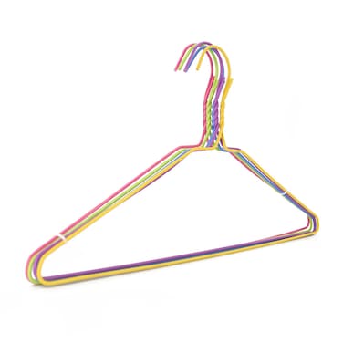 12 Piece Non Slip Metal Clothes Hanger Set for Drying and Wardrobe Use, Durable Clothes Hangers for Home Organization, Space Saving Design (Multicolour)