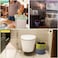 Trash Bags 50 x 45 cm, 8 Rolls 120 Bags Bulk Garbage Can Liners for Office, Kitchen, Recycling, Yard Waste and Rollaway Bins