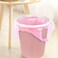 Bathroom Trash Bags 5 Rolls 100 Counts Small Handle Garbage Bags Pink for Office, Kitchen, Bedroom Waste Bins and Home Use