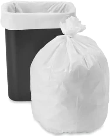 120 Count 10 Gallon Small Garbage Bags, White Bin Liners, Multipurpose Trash Bags (4 Rolls x 30), Durable Kitchen, Bathroom &amp; Household Waste Bags