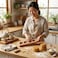 Wooden Moon Cake Mold Press Set with Hand Stamp for Mooncakes, Mung Bean Cakes, Ice Skin Pastries, DIY Baking Tools