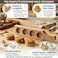 Wooden Moon Cake Mold Press Set with Hand Stamp for Mooncakes, Mung Bean Cakes, Ice Skin Pastries, DIY Baking Tools