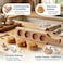 Wooden Moon Cake Mold Press Set with Hand Stamp for Mooncakes, Mung Bean Cakes, Ice Skin Pastries, DIY Baking Tools