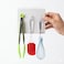 5-Piece Silicone Kitchen Utensil Set with Spatula, Basting Brush, Whisk and Food Tongs, Heat Resistant Non-Stick Cooking Tools