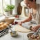 4-Piece Silicone Baking Tool Set with Rolling Pin, Spatula, Pastry Brush and Tongs, Heat Resistant Non-Stick Kitchen Tools