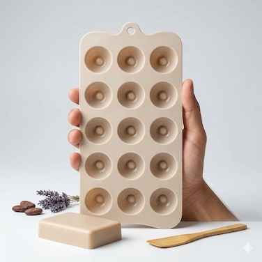 15-Cavity Silicone Chocolate Mold, Non-Stick Dome Candy Tray for Truffles, Pralines and Homemade Sweets, BPA-Free Food Grade