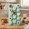 12-Cavity Silicone Gummy and Chocolate Mold &ndash; Bear, Flower &amp; Heart Shapes &ndash; Non-Stick BPA-Free Baking Tray for Candy, Ice Cubes &amp; Fondant, Sage Green