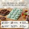 12-Cavity Silicone Gummy and Chocolate Mold &ndash; Bear, Flower &amp; Heart Shapes &ndash; Non-Stick BPA-Free Baking Tray for Candy, Ice Cubes &amp; Fondant, Sage Green