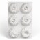 3D Silicone Fruit Mousse Cake Mold 6-Cavity Raspberry Dessert Mold &ndash; Non-Stick Reusable Baking Mold for Cake, Chocolate, Jelly and Ice Cream