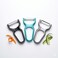 3-Piece Kitchen Peeler Set, Multifunctional Plastic Fruit and Vegetable Peelers for Potato, Apple, Mango and Carrot, Lightweight Kitchen Gadgets
