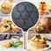 Non-Stick 7-Shape Frying Pan for Induction &amp; Gas &ndash; Aluminium Omelet, Crepes, Eggs &amp; Burger Pan with Comfort Grip Handle (29 x 26.5 cm)