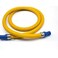 Flexible Gas Pipe Hose with Safety Clamp &ndash; Explosion-Resistant Gas Hose for Gas Stove &amp; Water Heater Connection   Durable Yellow Gas Supply Tube