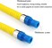 Flexible Gas Pipe Hose with Safety Clamp &ndash; Explosion-Resistant Gas Hose for Gas Stove &amp; Water Heater Connection   Durable Yellow Gas Supply Tube