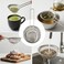 3-Piece Fine Mesh Stainless Steel Sieve Set with Handles, Rustproof Kitchen Strainers for Flour, Baking, Cooking, Juice and Egg Separation