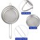 3-Piece Fine Mesh Stainless Steel Sieve Set with Handle and Front Hook, Rustproof Kitchen Strainers for Flour, Baking, Juice and Egg Separation