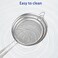 3-Piece Fine Mesh Stainless Steel Sieve Set with Handle and Front Hook, Rustproof Kitchen Strainers for Flour, Baking, Juice and Egg Separation