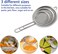 3-Piece Fine Mesh Stainless Steel Sieve Set with Handle and Front Hook, Rustproof Kitchen Strainers for Flour, Baking, Juice and Egg Separation