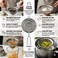 3-Piece Stainless Steel Fine Mesh Sieve Set with Handles, Kitchen Strainers for Tea, Cocktail, Juice, Oil, Flour, Spices, Baking and Cooking