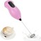 5-Piece Electric Milk Frother and Mini Whisk Set, Handheld Coffee Frother for Latte, Cappuccino, Matcha, Eggs and Kitchen Mixing Tools, Pink