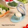 Egg Slicer with Stainless Steel Blades, Turquoise Plastic Body, Perfect Kitchen Tool for Slicing Boiled Eggs, Fruits and Soft Foods, 12&times;8.5cm
