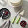 2-Piece Stainless Steel Cake Knife and Server Set with Ergonomic Lime Green Handles &ndash; Wedding Cake Cutting Set for Birthdays, Anniversaries and Parties